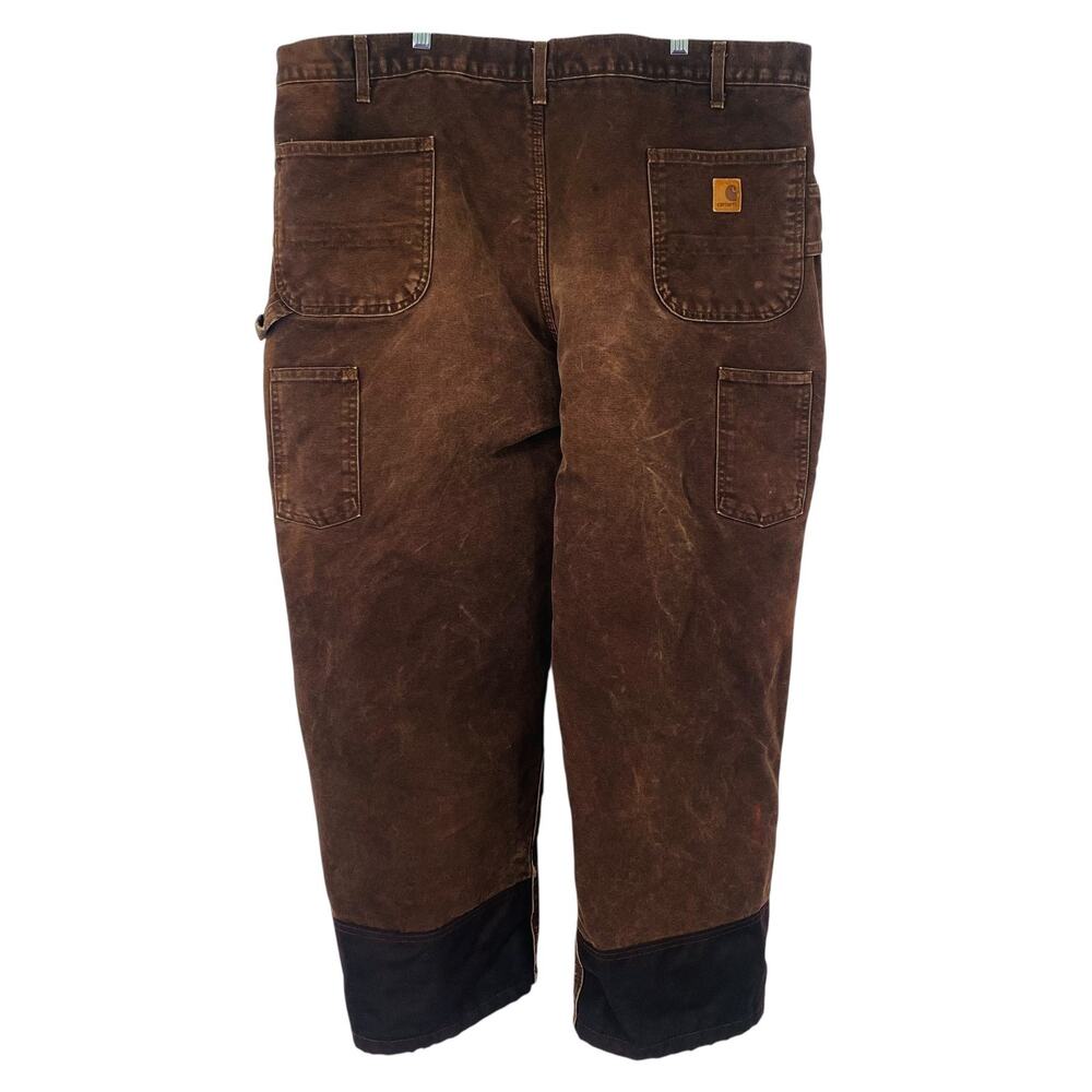 VTG Carhartt Double Knee Carpenter Pants Quilted 44x30 Workwear Grunge Thrashed - Picture 2 of 16